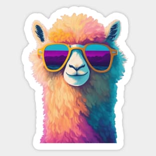 Alpaca in sunglasses Sticker